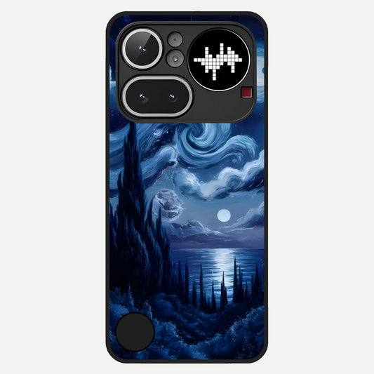  Celestial Dream Van Gogh Glass Case For Nothing Phone 4A Pro back cover – full design glossy printed glass finish