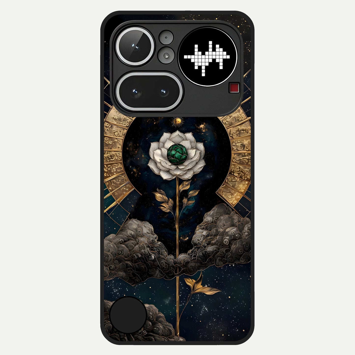  Celestial Lotus Morang Glass Case For Nothing Phone 4A Pro back cover – full design glossy printed glass finish