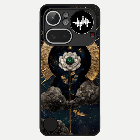  Celestial Lotus Morang Glass Case For Nothing Phone 4A Pro back cover – full design glossy printed glass finish