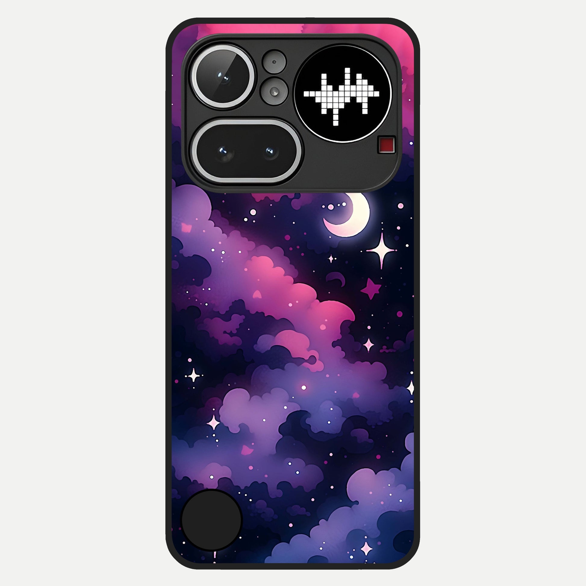  Celestial Moon Magic Glass Case For Nothing Phone 4A Pro back cover – full design glossy printed glass finish