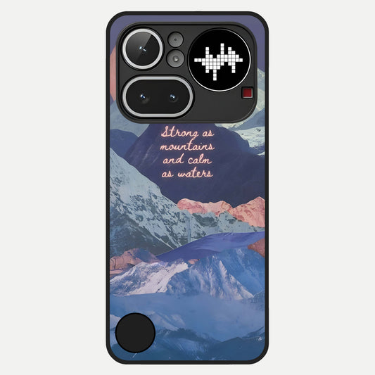  Celestial Mountain Calm Glass Case For Nothing Phone 4A Pro back cover – full design glossy printed glass finish