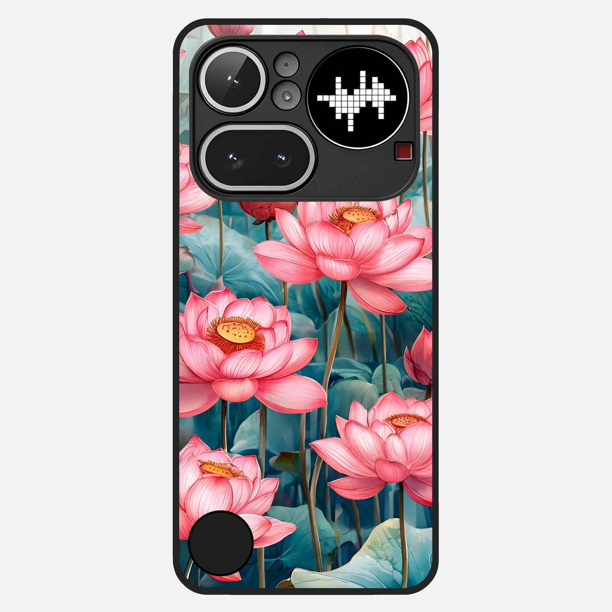  Celestial Pink Lotus Glass Case For Nothing Phone 4A Pro back cover – full design glossy printed glass finish