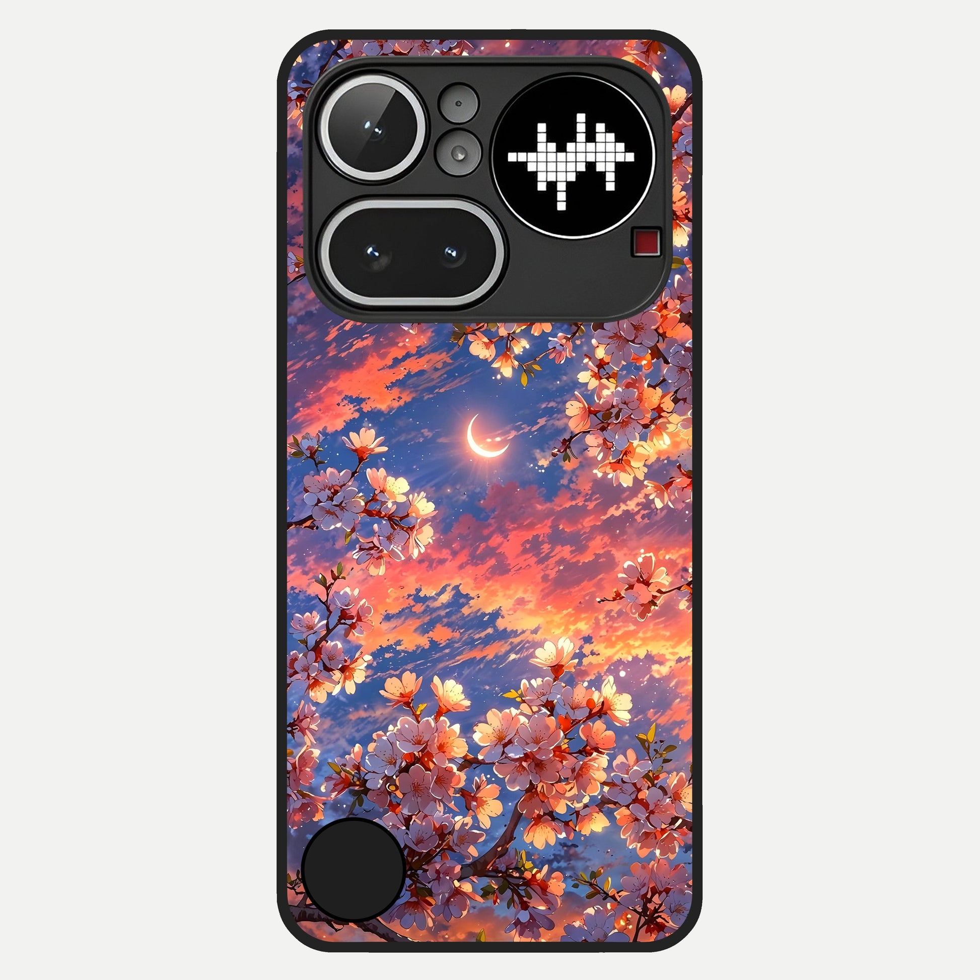 Celestial Sakura Sunset Glass Case For Nothing Phone 4A Pro back cover – full design glossy printed glass finish