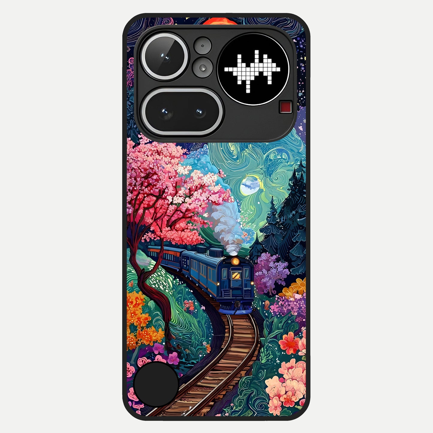  Celestial Train Journey Glass Case For Nothing Phone 4A Pro back cover – full design glossy printed glass finish