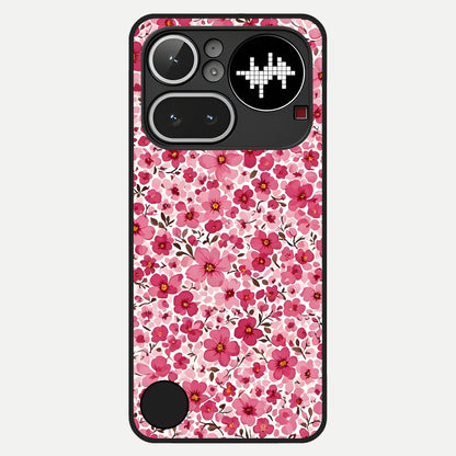  Cherry Blossom Charm Glass Case For Nothing Phone 4A Pro back cover – full design glossy printed glass finish