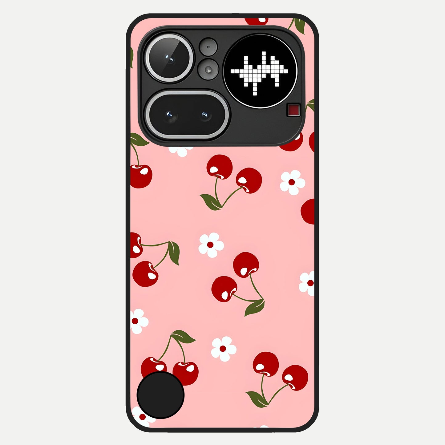  Cherry Love Mood Glass Case For Nothing Phone 4A Pro back cover – full design glossy printed glass finish