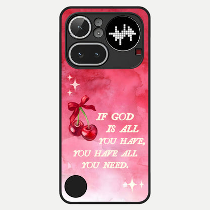  Cherry Quote Glass Case For Nothing Phone 4A Pro back cover – full design glossy printed glass finish