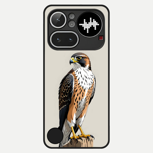  Clever Eagle Glass Case For Nothing Phone 4A Pro back cover – full design glossy printed glass finish