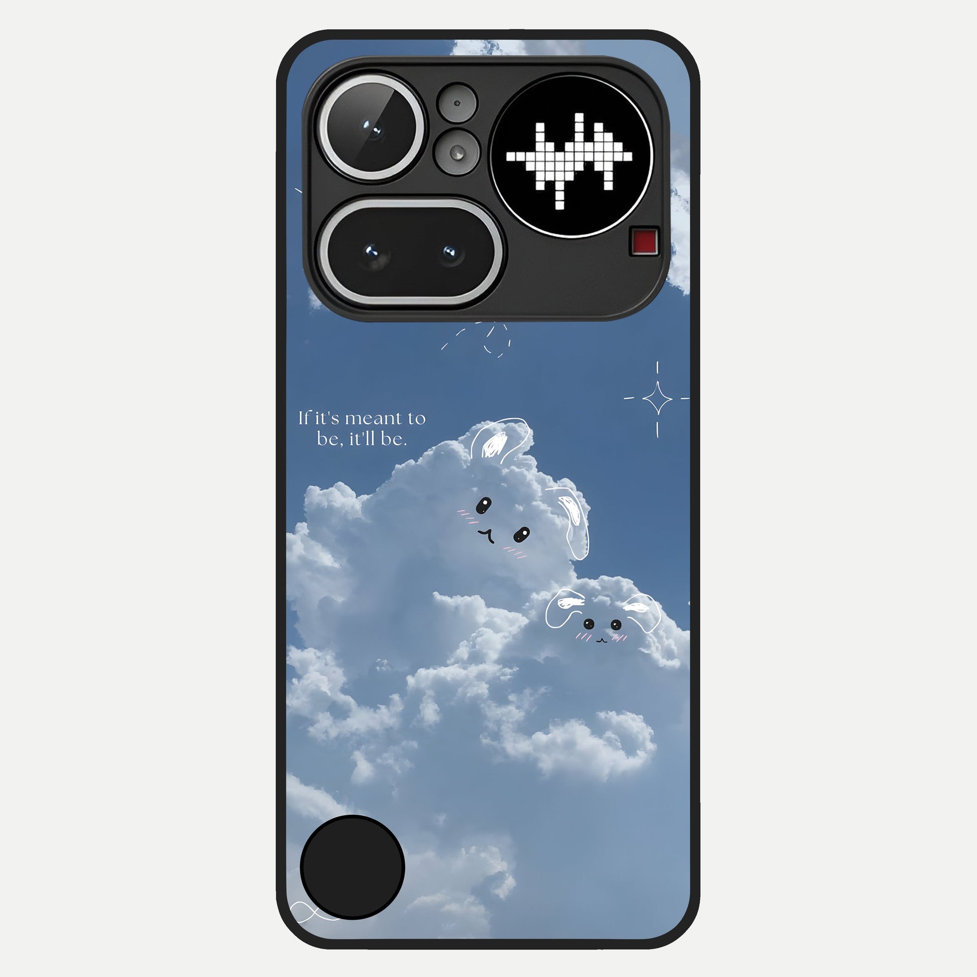  Cloud Bunny Dreams Glass Case For Nothing Phone 4A Pro back cover – full design glossy printed glass finish