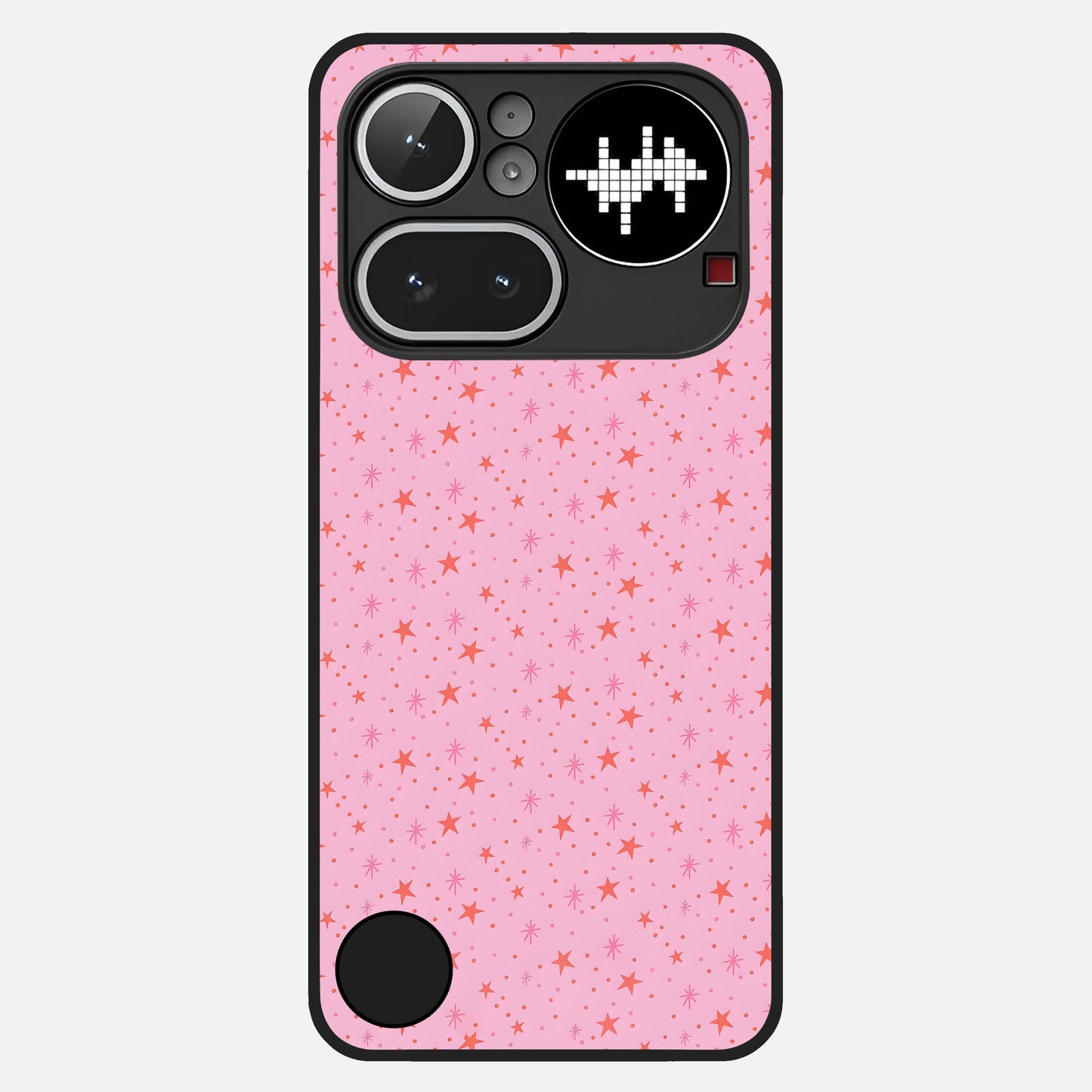  Cosmic Pink Sparkle Glass Case For Nothing Phone 4A Pro back cover – full design glossy printed glass finish