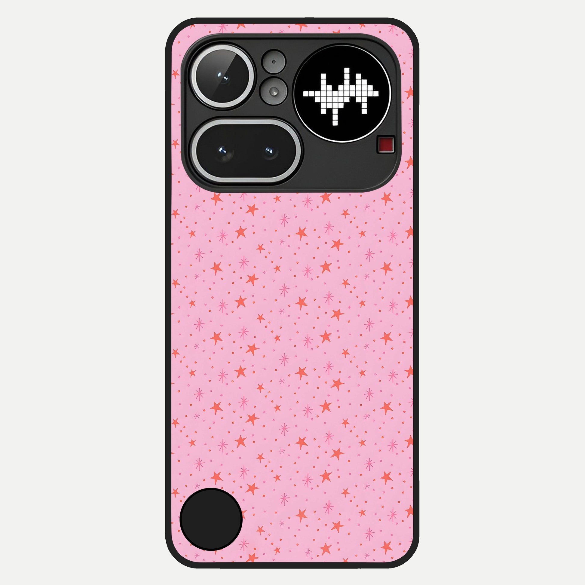  Cosmic Pink Sparkle Glass Case For Nothing Phone 4A Pro back cover – full design glossy printed glass finish