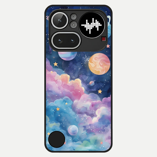  Cosmic Planet Dreams Glass Case For Nothing Phone 4A Pro back cover – full design glossy printed glass finish