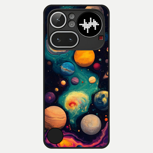  Cosmic Planet Journey Glass Case For Nothing Phone 4A Pro back cover – full design glossy printed glass finish