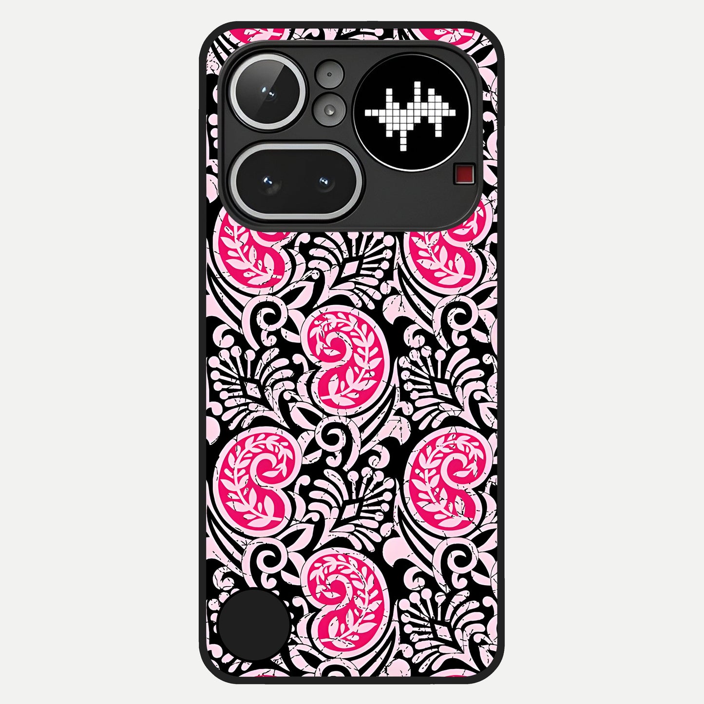  Crimson Paisley Charm Glass Case For Nothing Phone 4A Pro back cover – full design glossy printed glass finish