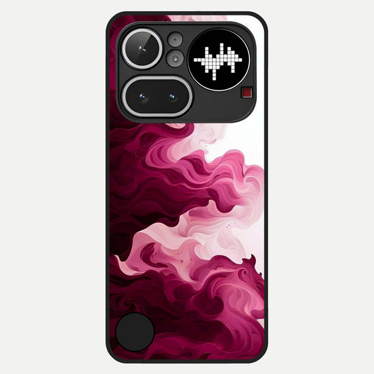  Crimson Wave Flow Glass Case For Nothing Phone 4A Pro back cover – full design glossy printed glass finish