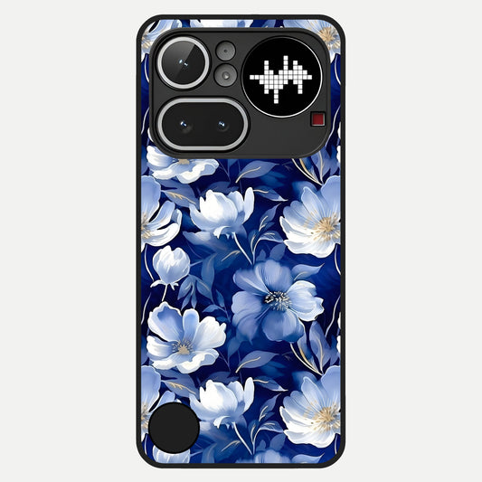  Cute Floral Patterns Glass Case For Nothing Phone 4A Pro back cover – full design glossy printed glass finish