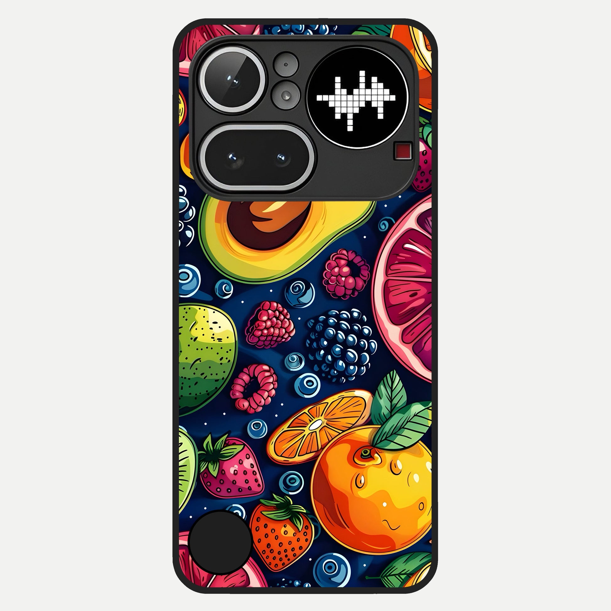  Cute Fruits Art Glass Case For Nothing Phone 4A Pro back cover – full design glossy printed glass finish
