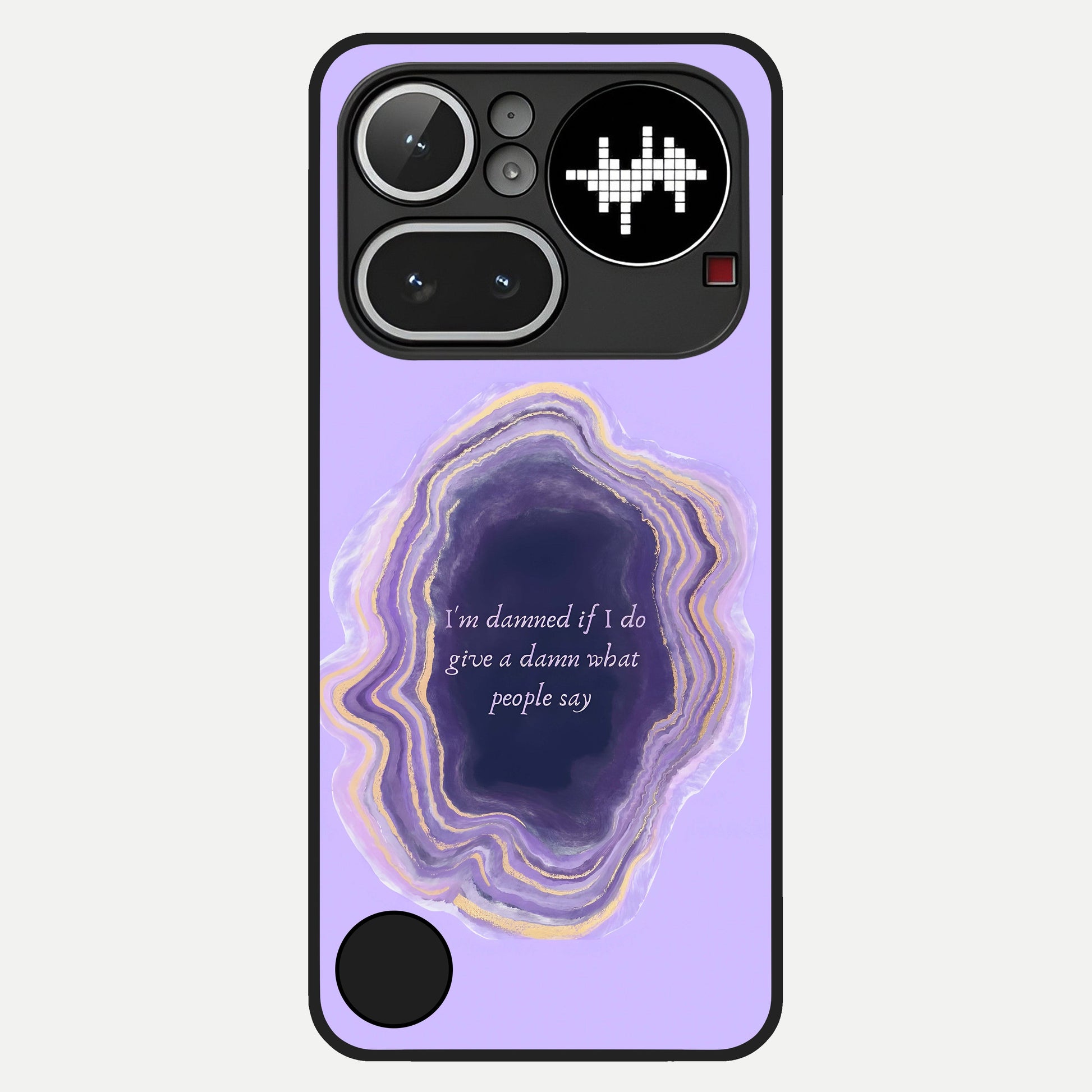  Damned People Quote Glass Case For Nothing Phone 4A Pro back cover – full design glossy printed glass finish