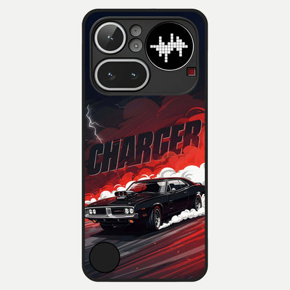  Dark Charger Fury Glass Case For Nothing Phone 4A Pro back cover – full design glossy printed glass finish