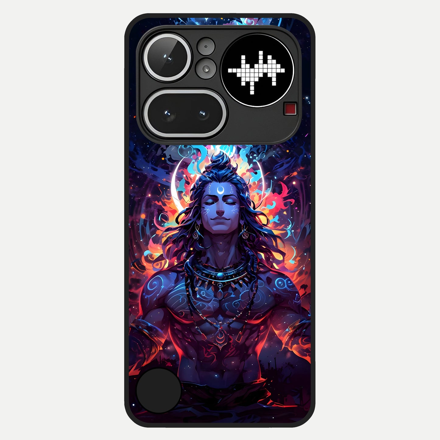 Divine Fire Shiv Glass Case For Nothing Phone 4A Pro back cover – full design glossy printed glass finish