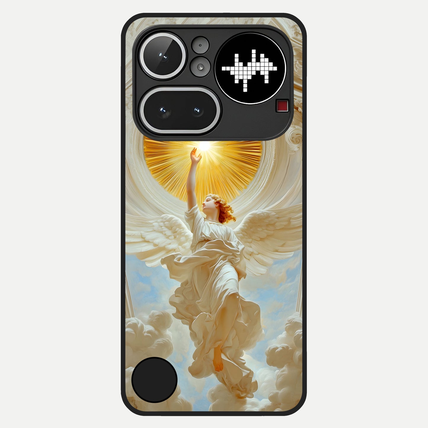  Divine Light Angel Glass Case For Nothing Phone 4A Pro back cover – full design glossy printed glass finish