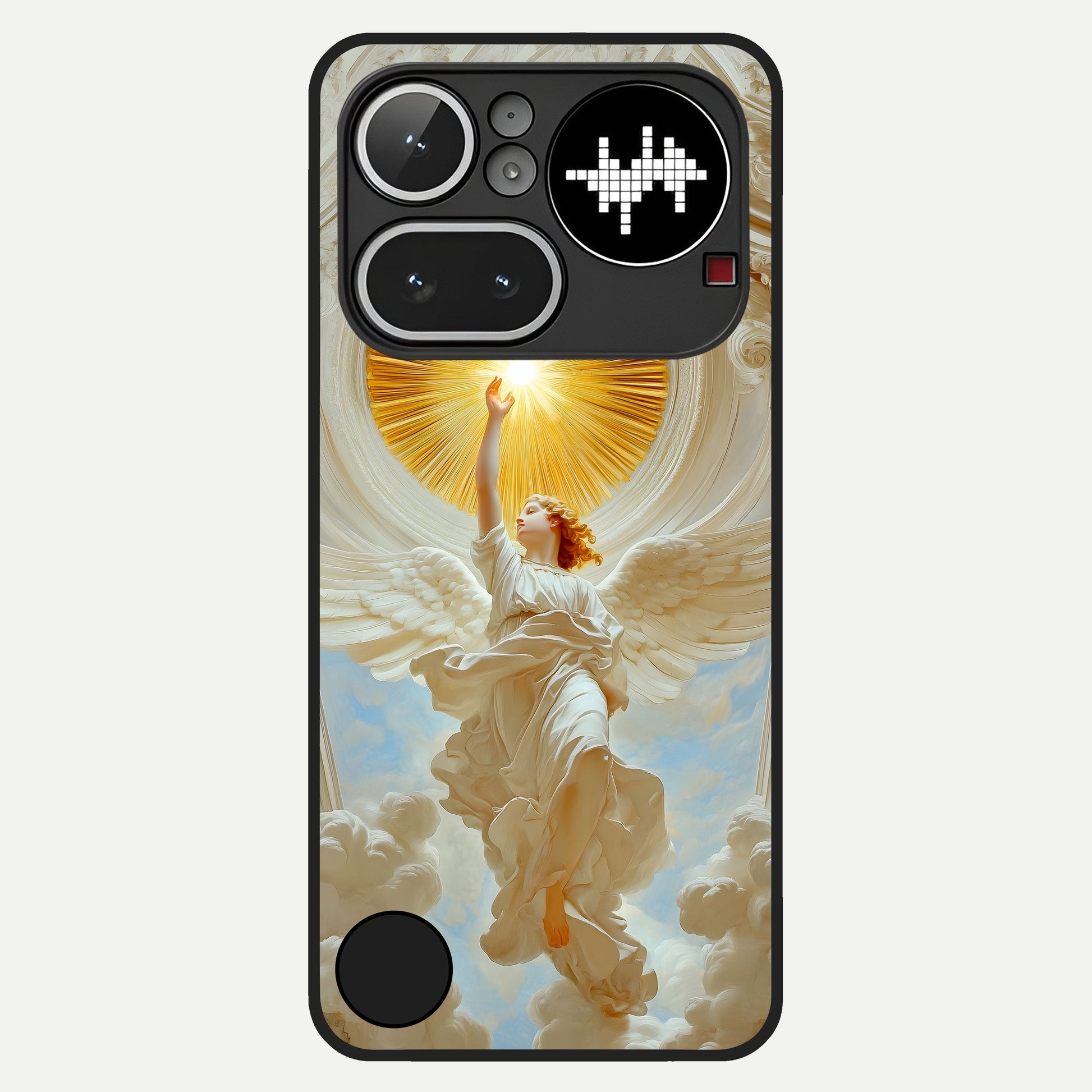  Divine Light Angel Glass Case For Nothing Phone 4A Pro back cover – full design glossy printed glass finish