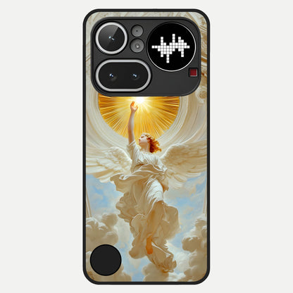  Divine Light Angel Glass Case For Nothing Phone 4A Pro back cover – full design glossy printed glass finish