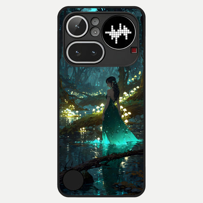  Enchanted Forest Glow Glass Case For Nothing Phone 4A Pro back cover – full design glossy printed glass finish