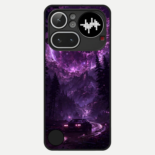  Eternal Cosmic Drive Glass Case For Nothing Phone 4A Pro back cover – full design glossy printed glass finish