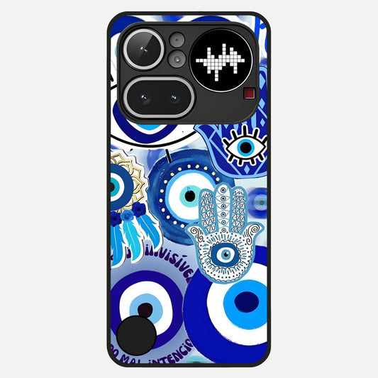  Evil Eyes Dream Glass Case For Nothing Phone 4A Pro back cover – full design glossy printed glass finish