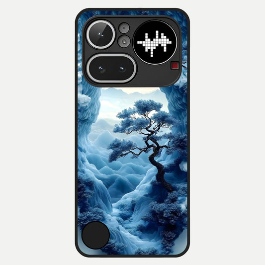  Frozen Serenity Gate Glass Case For Nothing Phone 4A Pro back cover – full design glossy printed glass finish