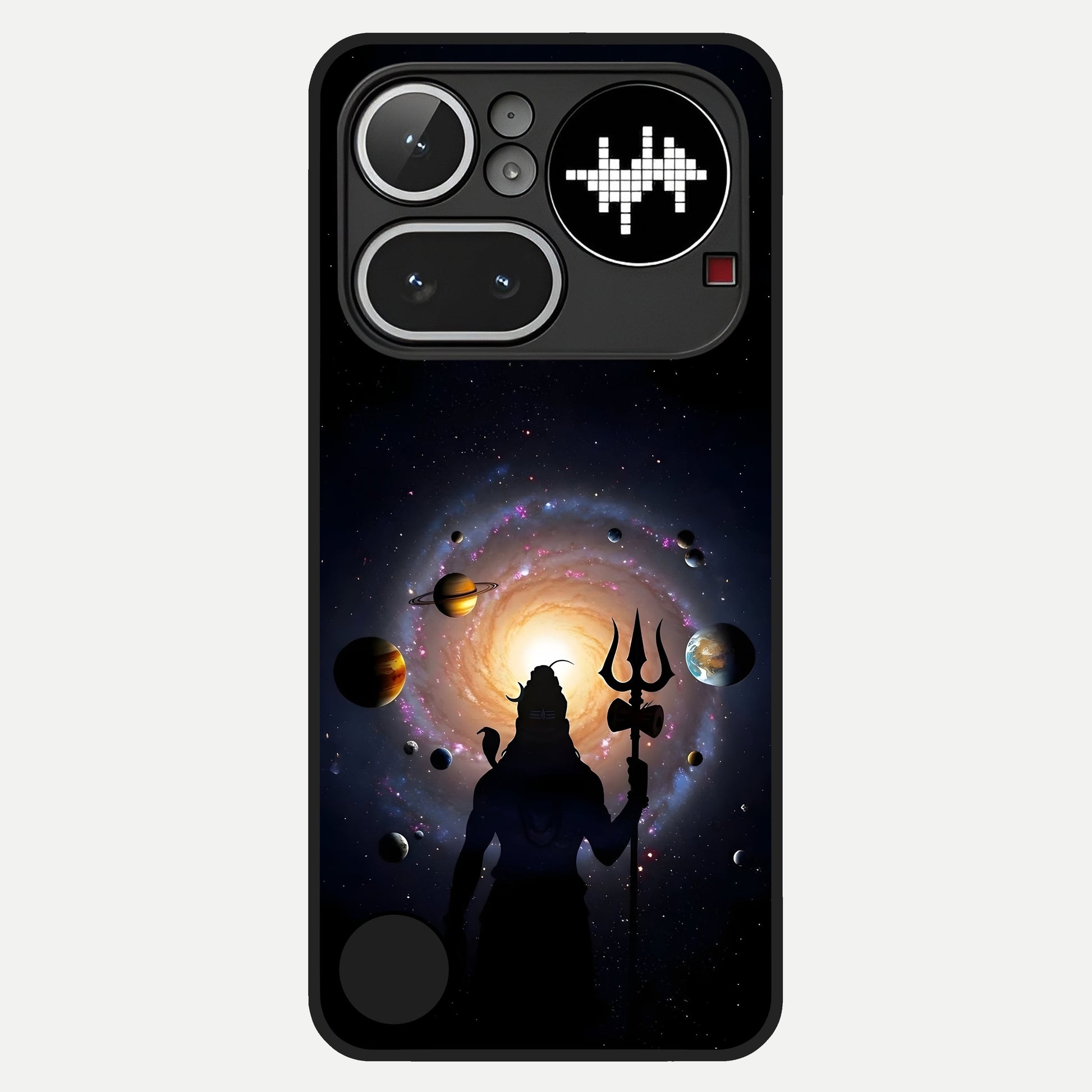  Galactic Shiva Vision Glass Case For Nothing Phone 4A Pro back cover – full design glossy printed glass finish