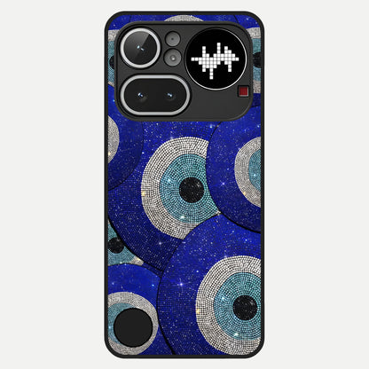  Galaxy Eye Flow Glass Case For Nothing Phone 4A Pro back cover – full design glossy printed glass finish