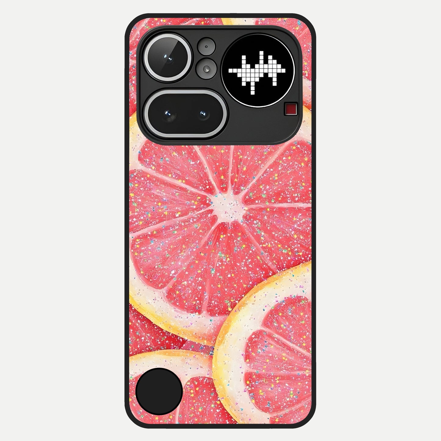  Glitter Grapefruit Glass Case For Nothing Phone 4A Pro back cover – full design glossy printed glass finish