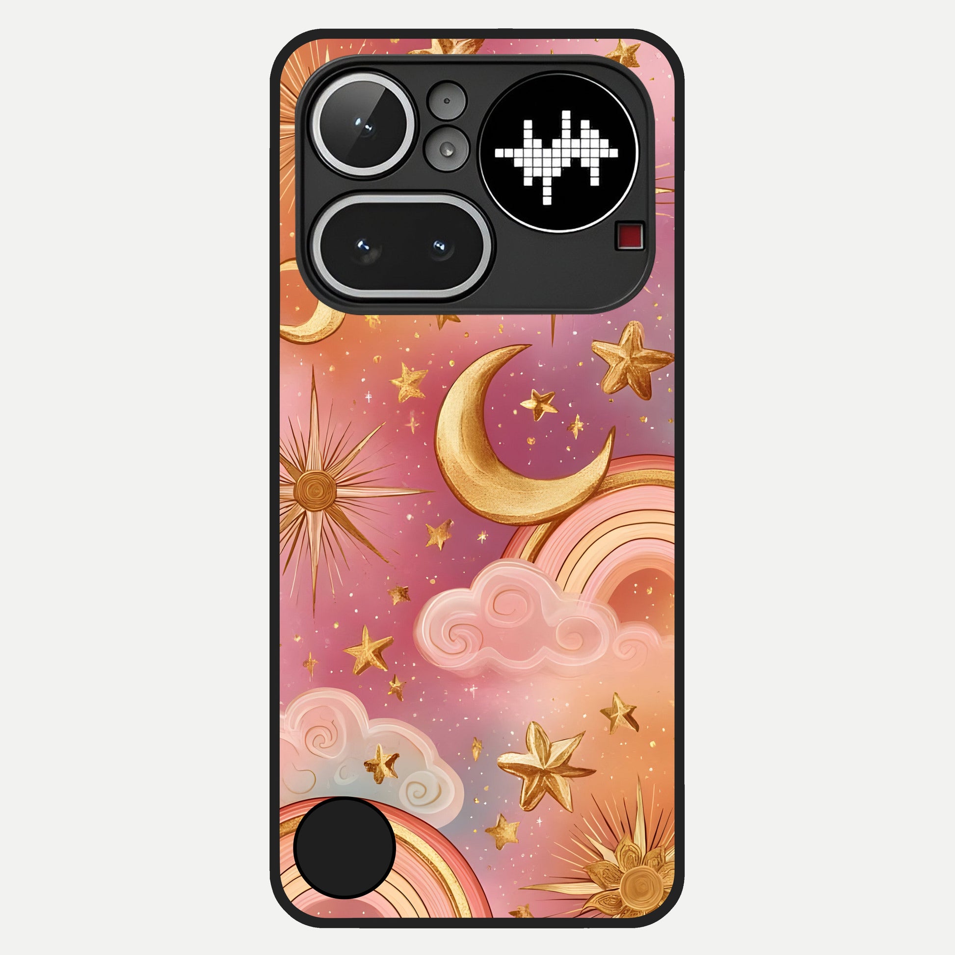  Golden Celestial Dreams Glass Case For Nothing Phone 4A Pro back cover – full design glossy printed glass finish