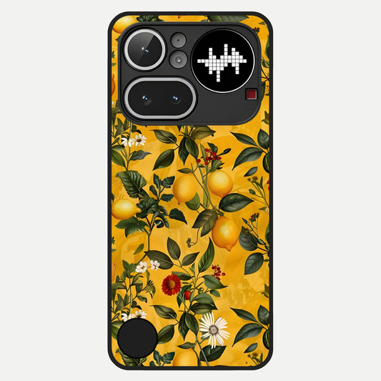  Golden Lemon Field Glass Case For Nothing Phone 4A Pro back cover – full design glossy printed glass finish