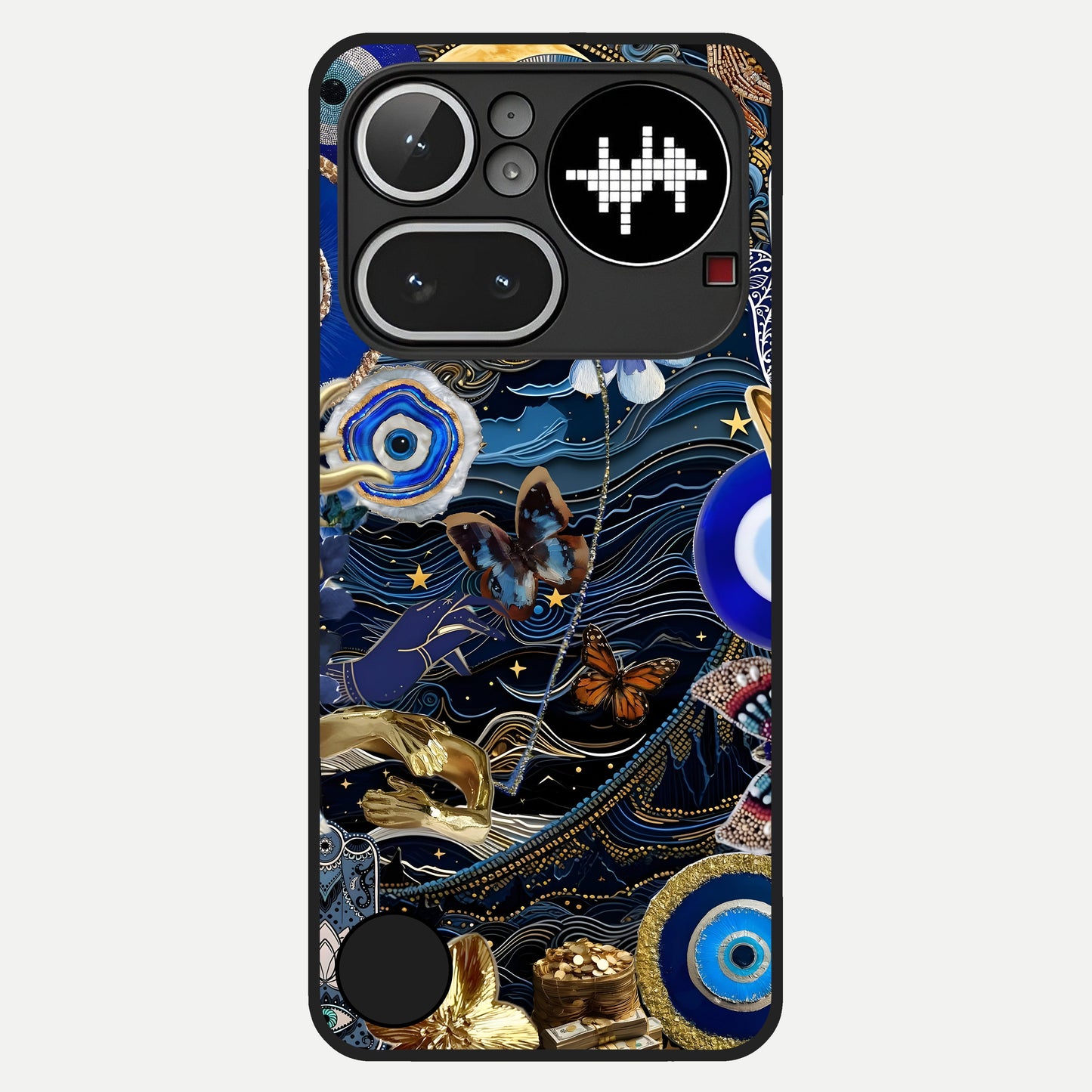  Golden Moon Magic Glass Case For Nothing Phone 4A Pro back cover – full design glossy printed glass finish