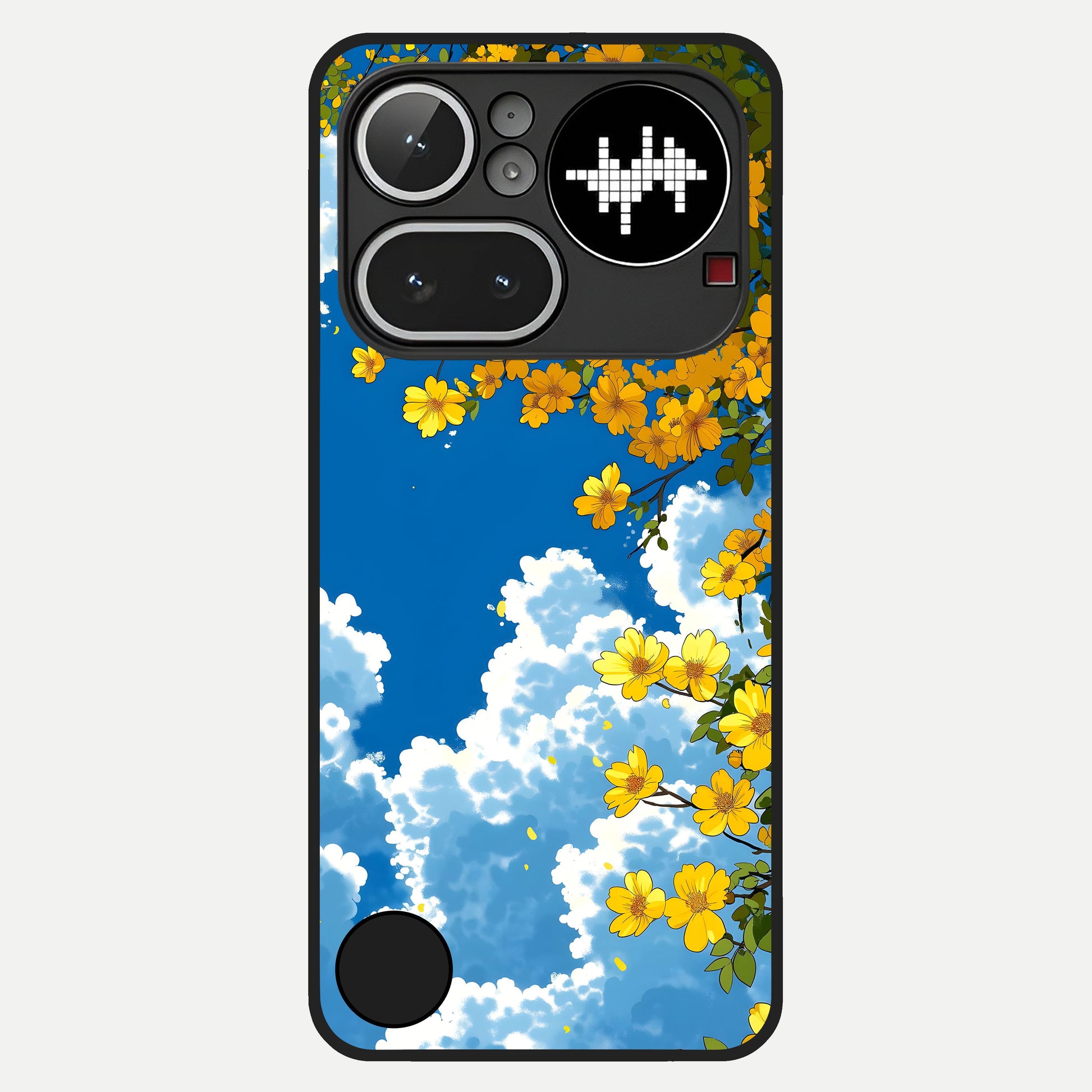  Golden Petal Sky Glass Case For Nothing Phone 4A Pro back cover – full design glossy printed glass finish