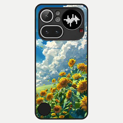  Golden Sun Glory Glass Case For Nothing Phone 4A Pro back cover – full design glossy printed glass finish