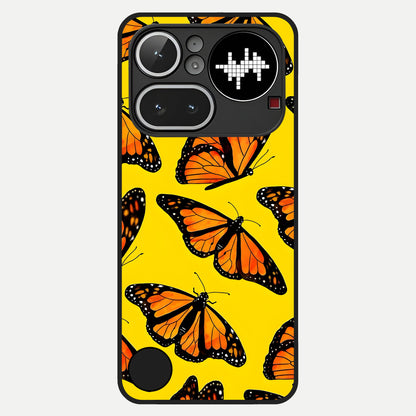  Golden Wing Flight Glass Case For Nothing Phone 4A Pro back cover – full design glossy printed glass finish