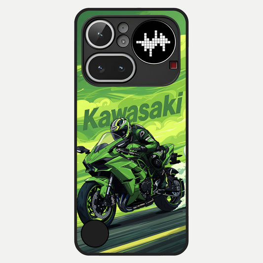  Greenery Sky Glass Case For Nothing Phone 4A Pro back cover – full design glossy printed glass finish
