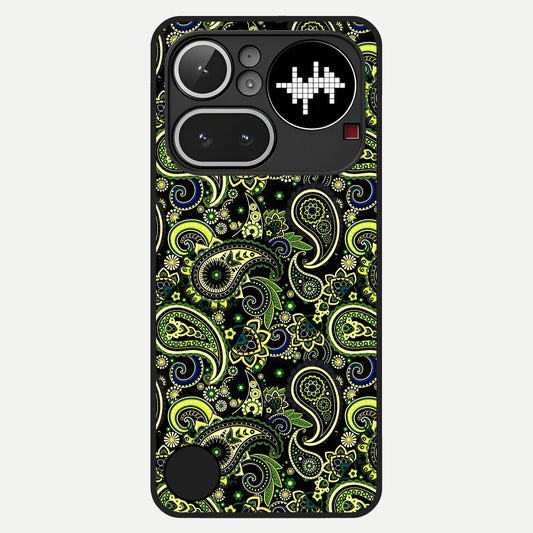  Green Lemon Glass Case For Nothing Phone 4A Pro back cover – full design glossy printed glass finish