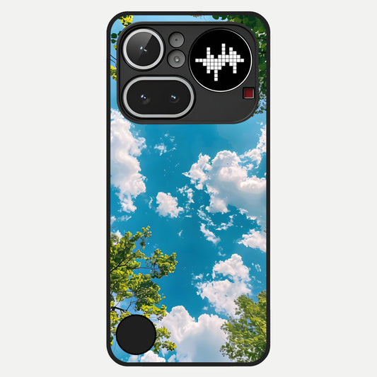  Green Moon Energy Glass Case For Nothing Phone 4A Pro back cover – full design glossy printed glass finish