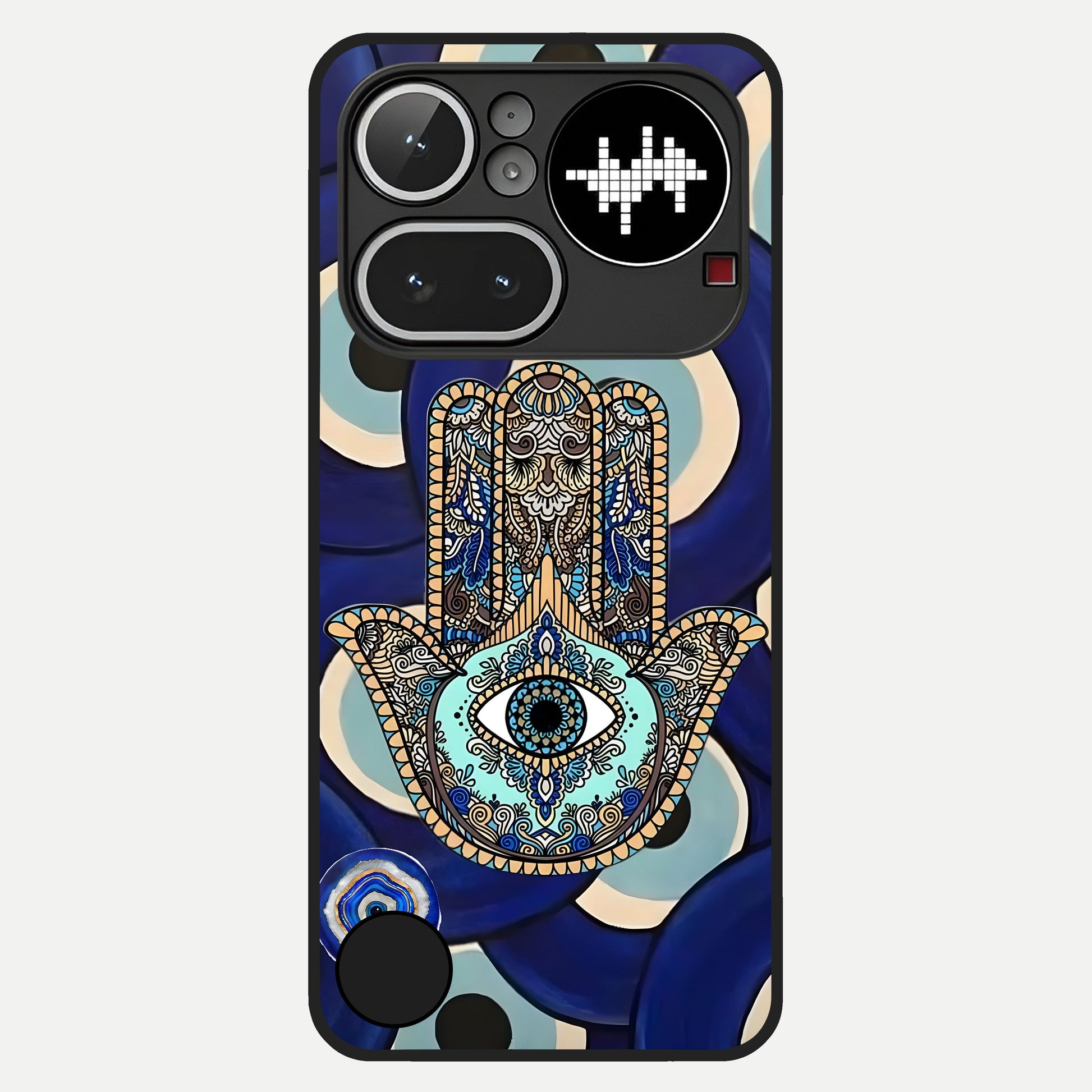  Hamsa Divine Guard Glass Case For Nothing Phone 4A Pro back cover – full design glossy printed glass finish