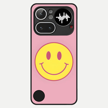  Happy Pink Mood Glass Case For Nothing Phone 4A Pro back cover – full design glossy printed glass finish