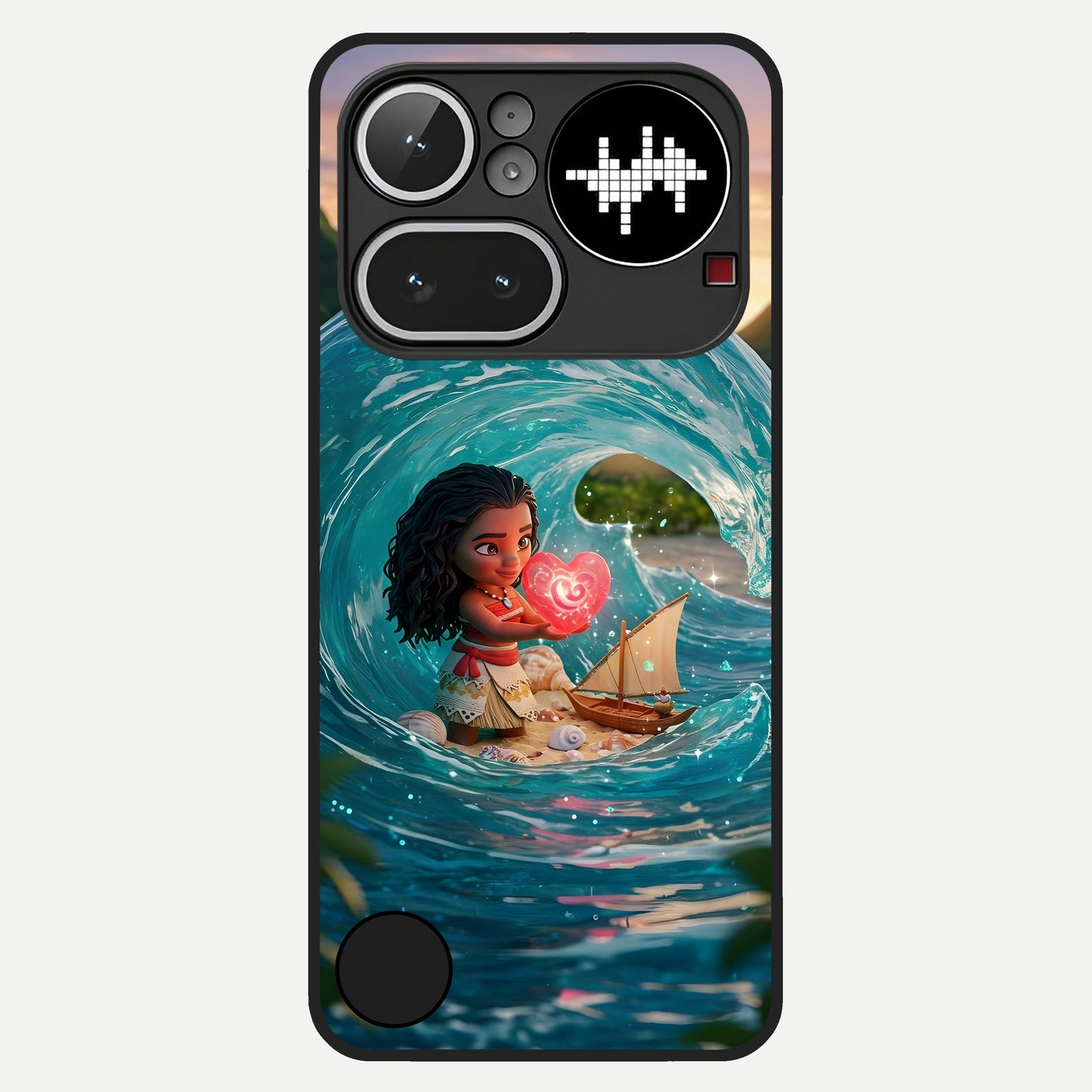  Heart of Ocean Glass Case For Nothing Phone 4A Pro back cover – full design glossy printed glass finish