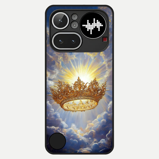  Heavenly Crown Light Glass Case For Nothing Phone 4A Pro back cover – full design glossy printed glass finish