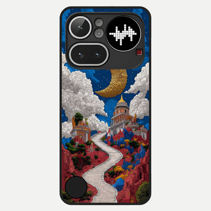  Heavenly Moon Path Glass Case For Nothing Phone 4A Pro back cover – full design glossy printed glass finish