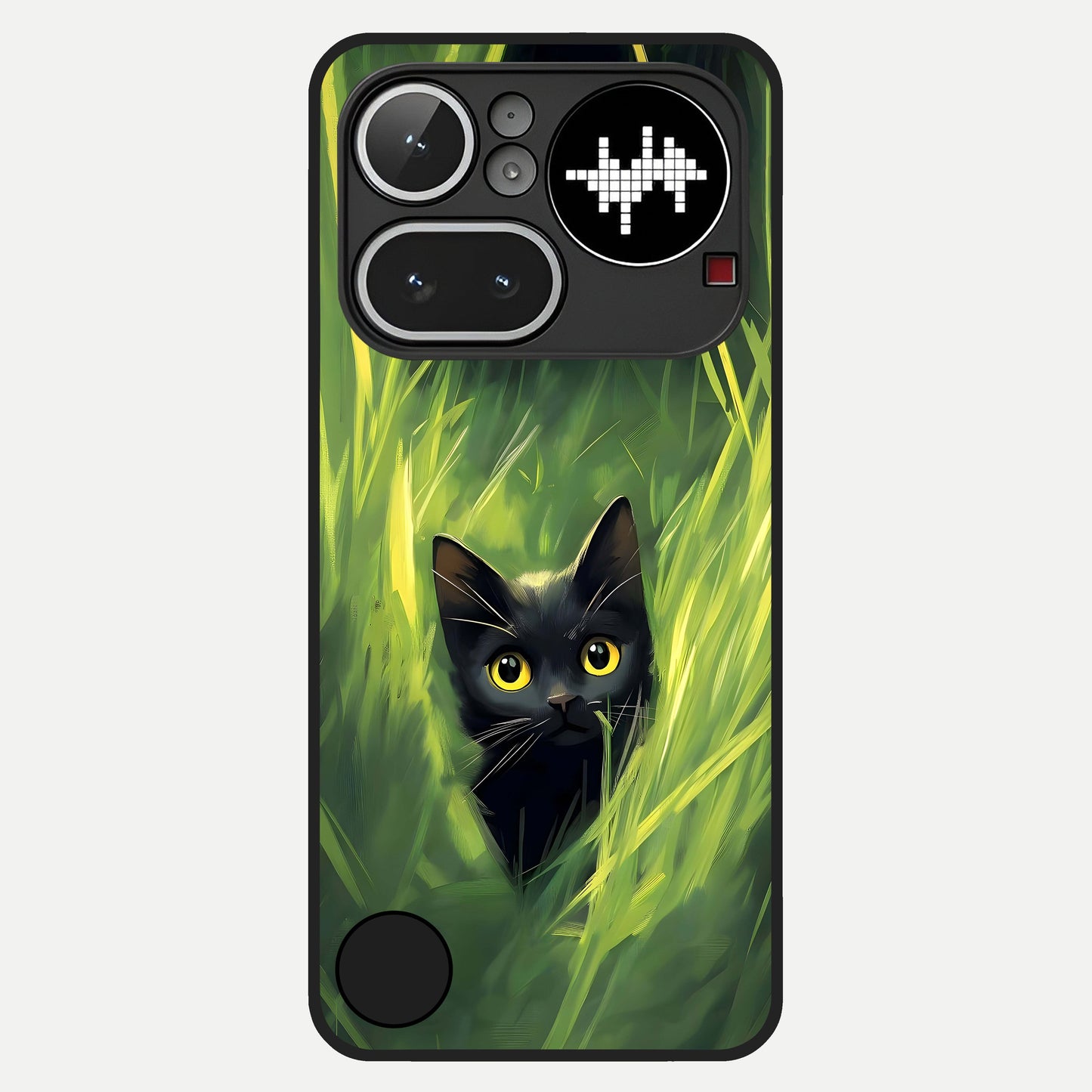  Hidden Cat Whisper Glass Case For Nothing Phone 4A Pro back cover – full design glossy printed glass finish
