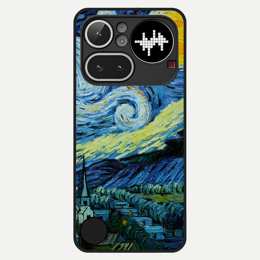  Inspired Van Gogh Art Glass Case For Nothing Phone 4A Pro back cover – full design glossy printed glass finish
